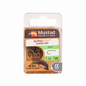 Mustad Dry Fly Hook 94840 Standard Forged Down Eye TitanX 25 Pack