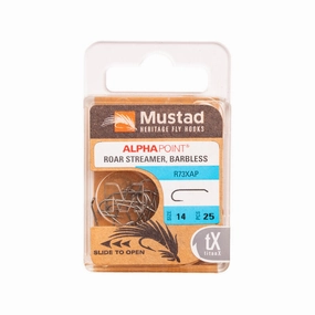 Mustad Streamer Hook 9671 2XH 3XL Barbless Forged Down Eye TitanX 25 Pack