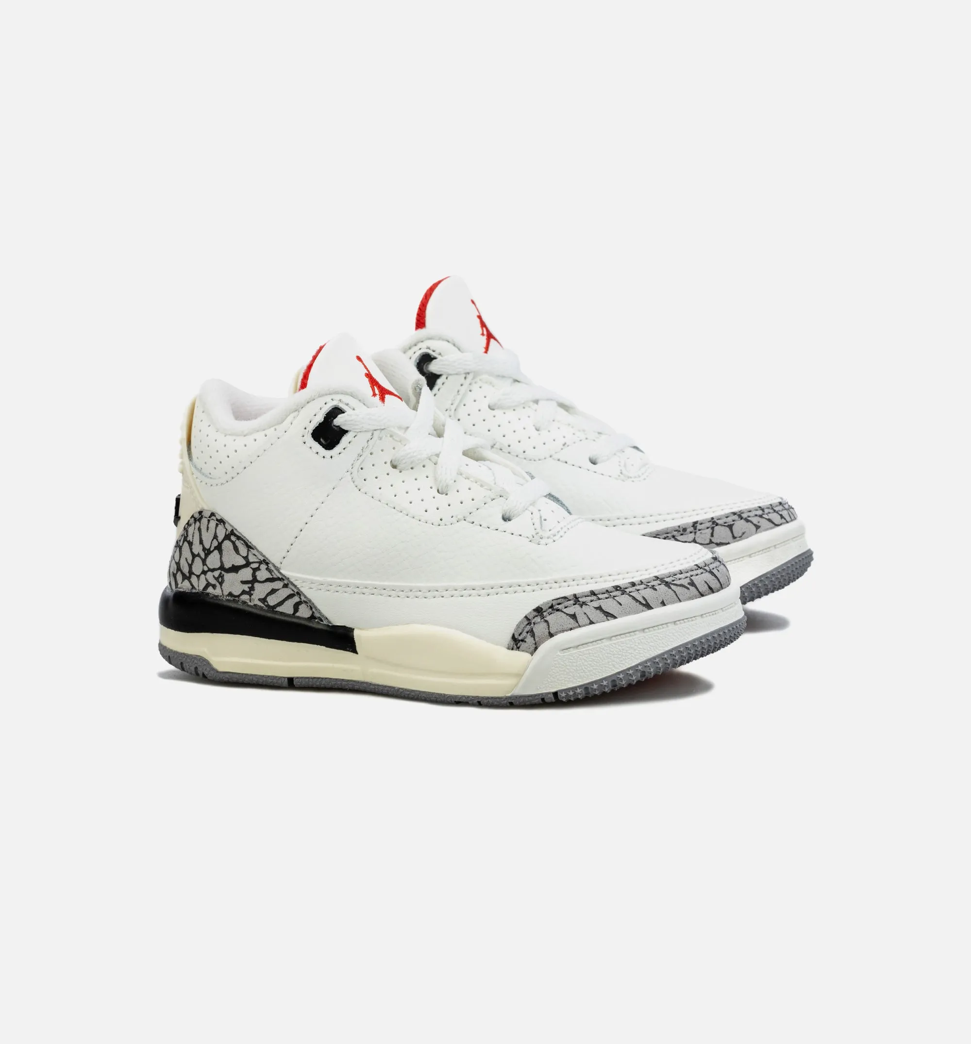 Comfortable Footwear Pro Comfort Air Jordan 3 Retro White Cement Reimagined Infant Toddler Lifestyle Shoe - White/Red/Grey