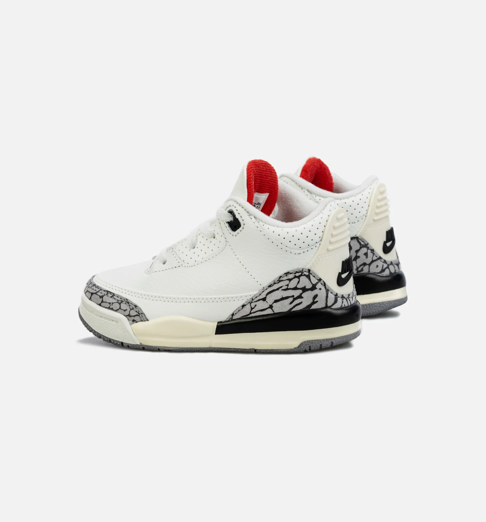 Air Jordan 3 Retro White Cement Reimagined Infant Toddler Lifestyle Shoe - White/Red/Grey Classic Sneakers