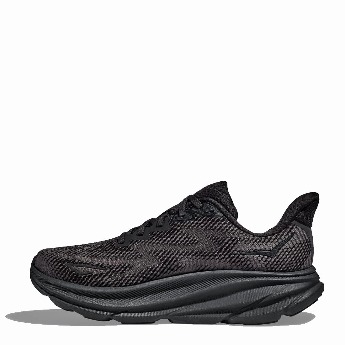 Hoka Clifton 9 Trainers Black / Black Weather Ready Supportive Shoes