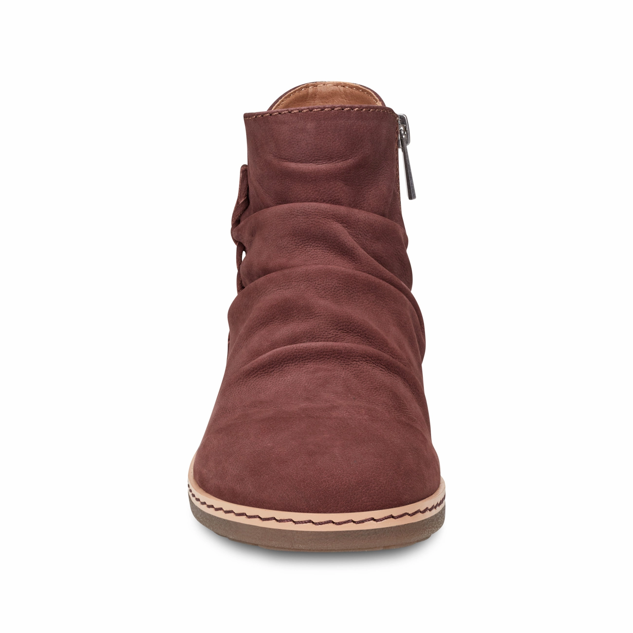 Minimal Footwear Hilaree Water Repellent Round Toe Ruched Casual Booties
