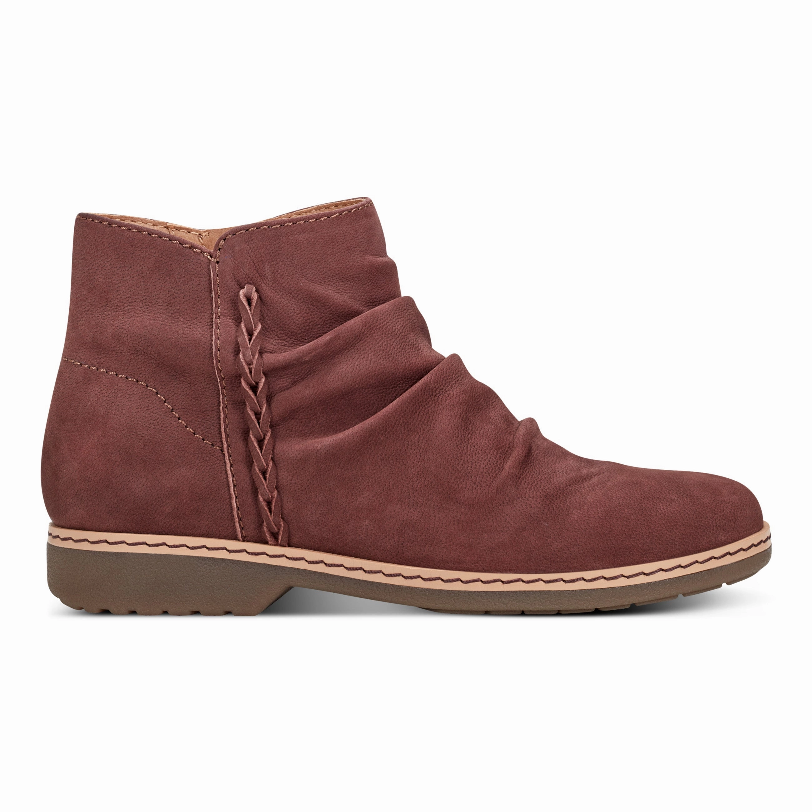 Everyday Sneakers Grippy Soles Hilaree Water Repellent Round Toe Ruched Casual Booties