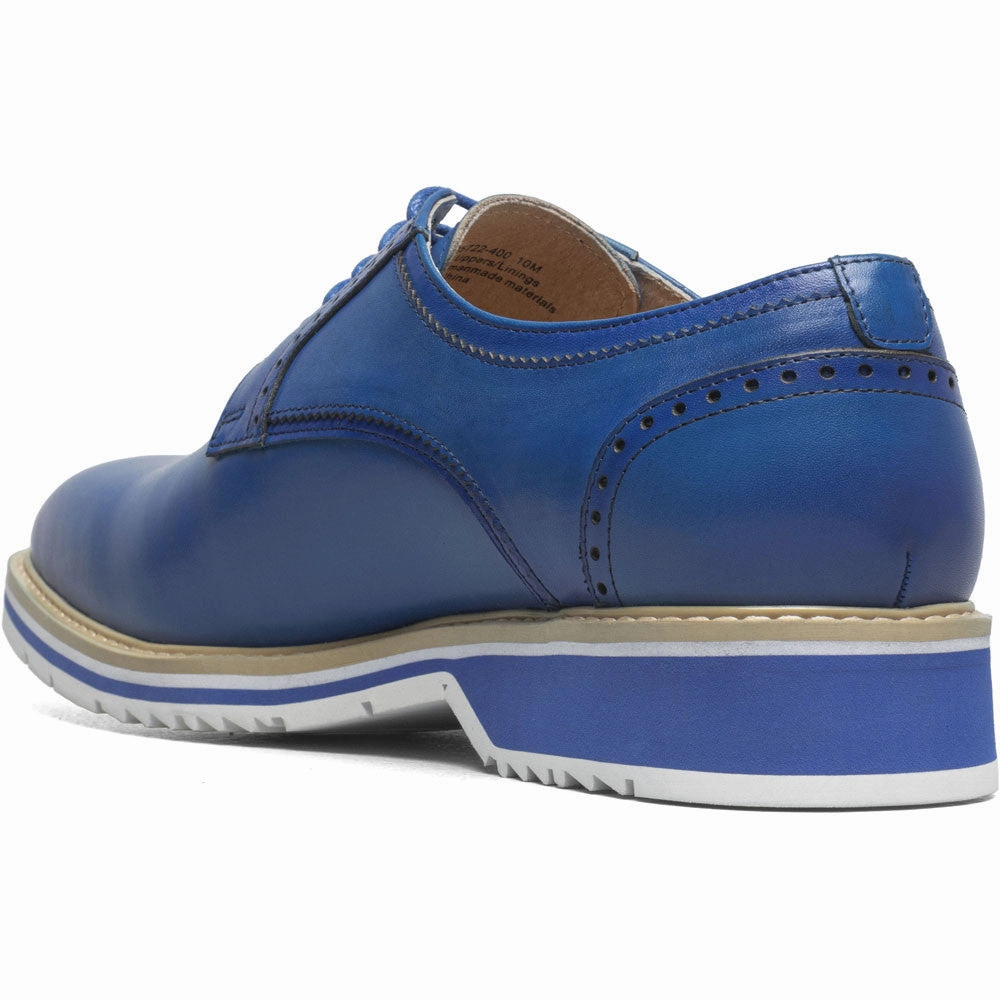 Stacy Adams Barringer Plain Toe Oxford In Navy Cushioned Insoles Versatile Footwear