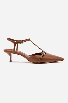 Modern Footwear Easy On Off Grace Pump In Caramel Leather