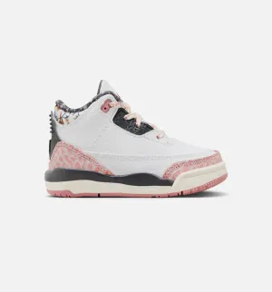 Slip Resistant Non Slip Air Jordan 3 Retro Ivory Infant Toddler Lifestyle Shoe - White/Anthracite/Red/Sail