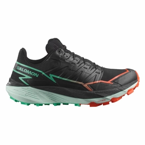 Supportive Unisex Salomon Thundercross | Black / Cherry Tomato / Electric Green | Womens