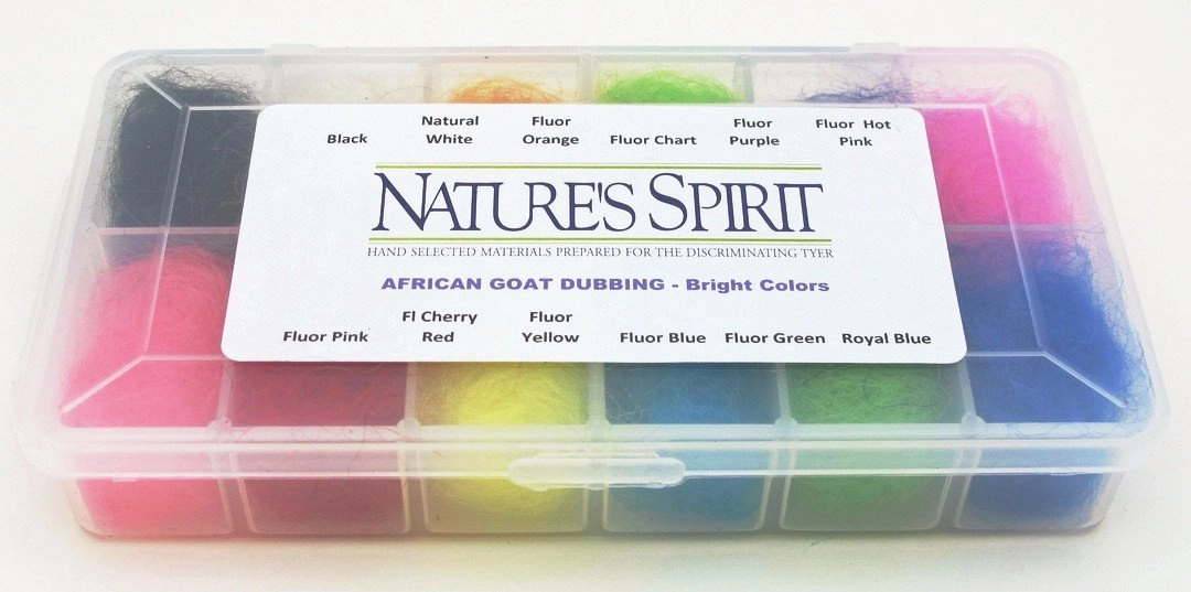Nature's Spirit African Goat Dubbing Dispenser- 12 Bright Colors