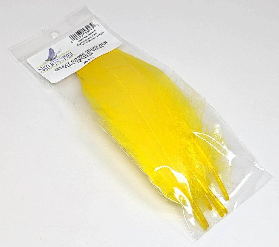 Nature's Spirit Select Goose Shoulder - 6 Extra Large Select Feathers