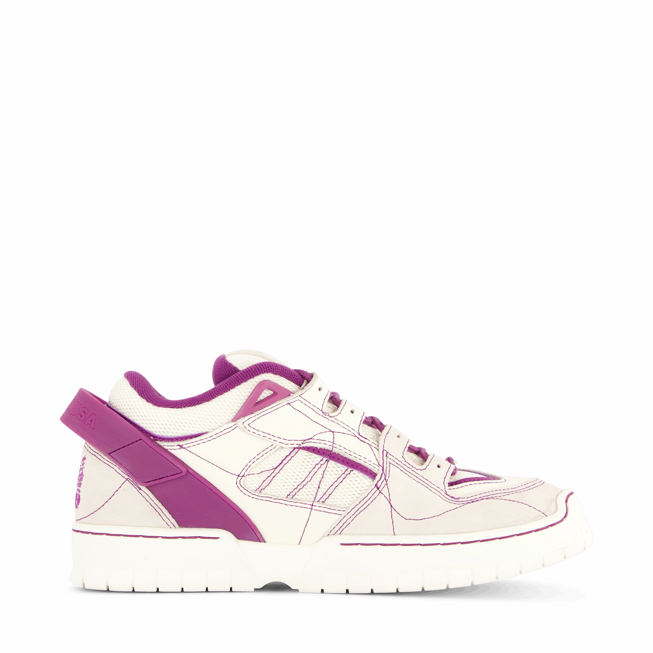 Needles X Dc Shoes Spectre Lea Off White / Purple Comfort Heel Moisture Wicking