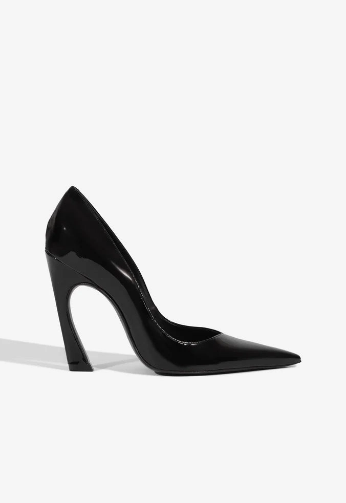 Lexi High Sculptural Black Pump Versatile Footwear