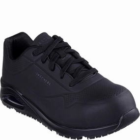Comfort Sole Easy On Off Skechers Workwear Uno Sr - Doltin Safety Trainer