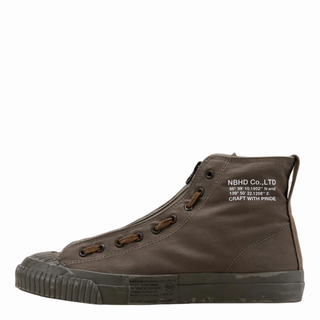 Nh X Moonstar . Gr-Hi Sneaker Olive Drab Smart Casual Footwear
