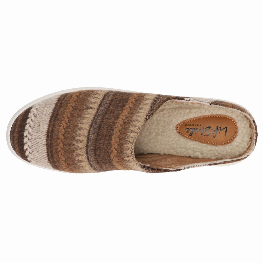 Nomad Striped Slip On Mules Non Slip