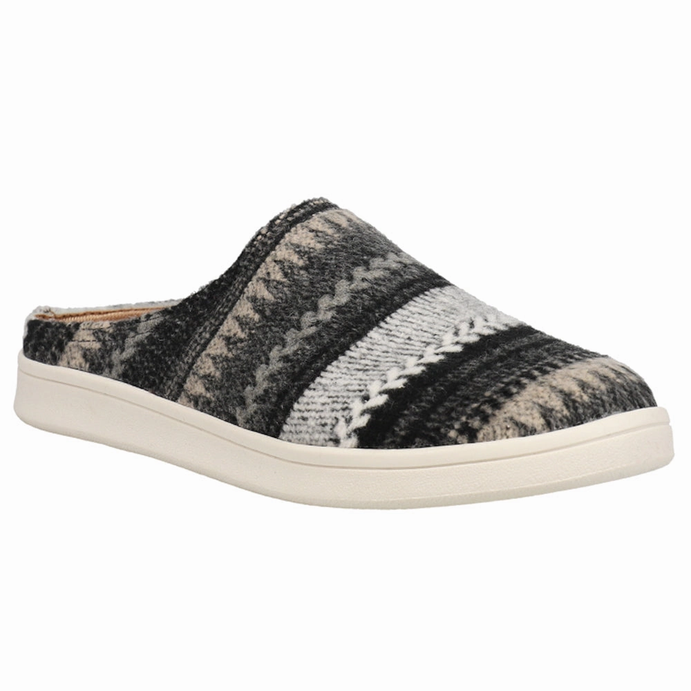 Nomad Striped Slip On Mules Grippy Traction