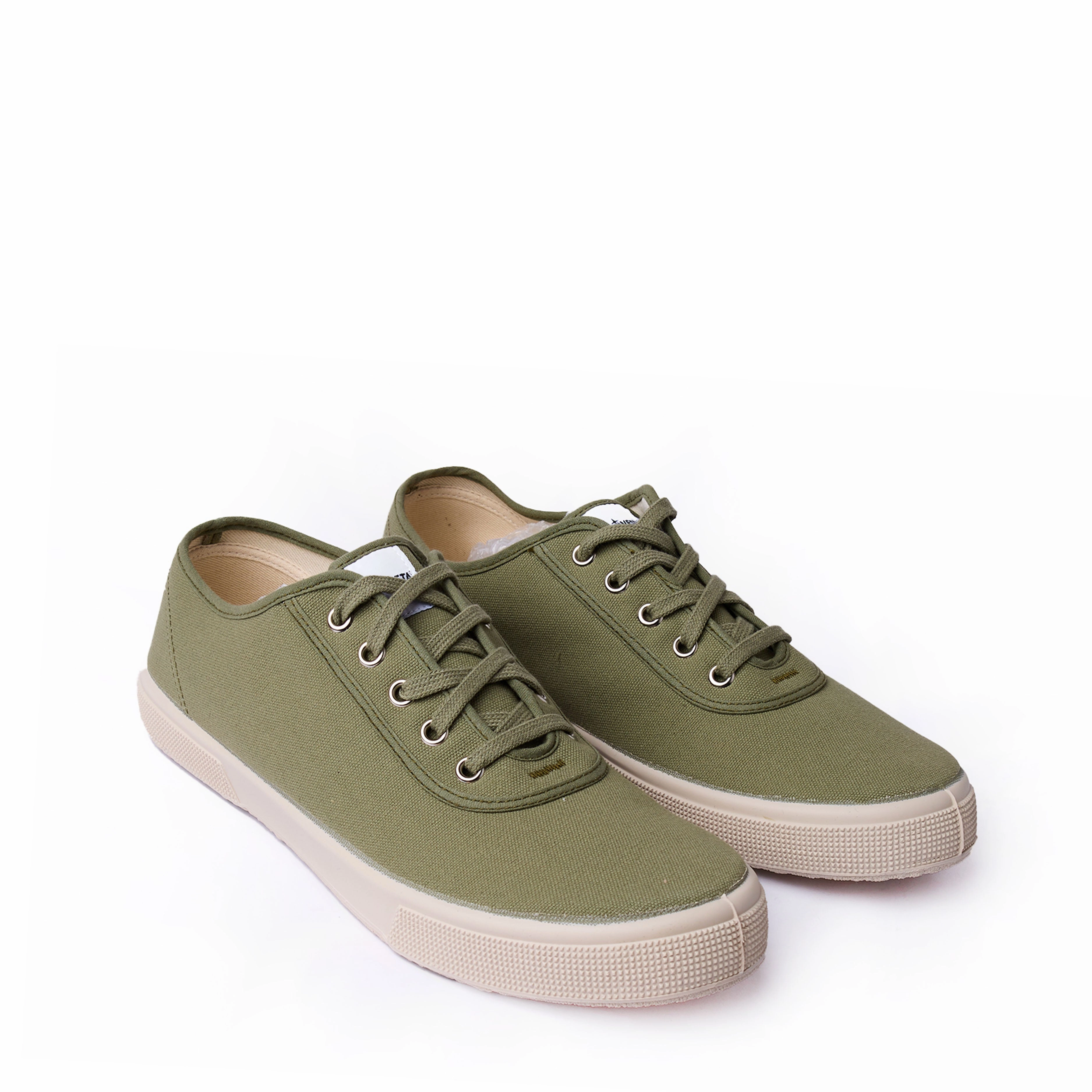 Novesta Ital Trainer Khaki / Ivory Comfort Heel Casual Comfort