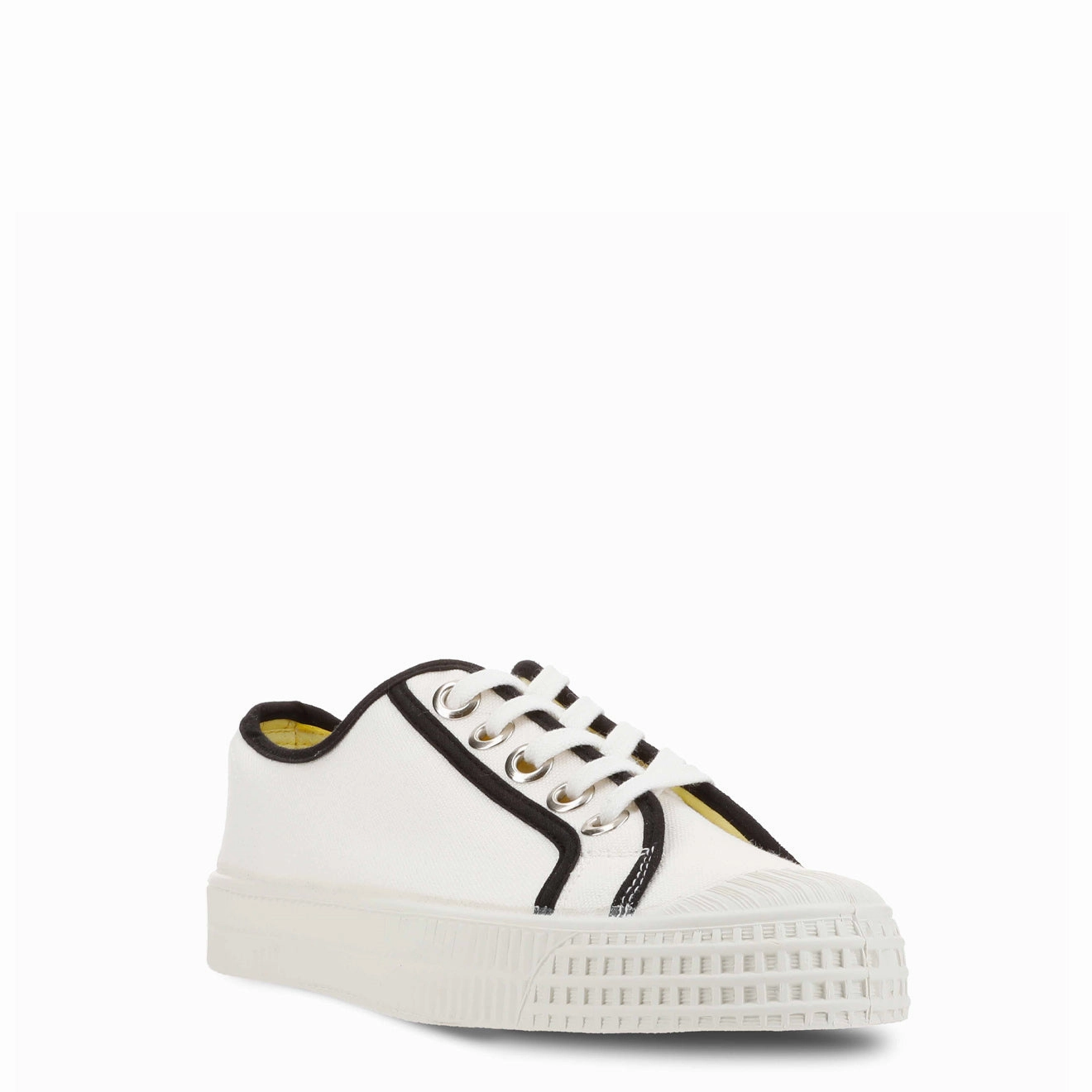 Comfort Sole Novesta Womens Star Master Trainer Contrast Piping 10 White 60 Black / 110 White