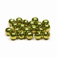 Olive Metallic Tungsten Bead Slotted - Hanak Competition