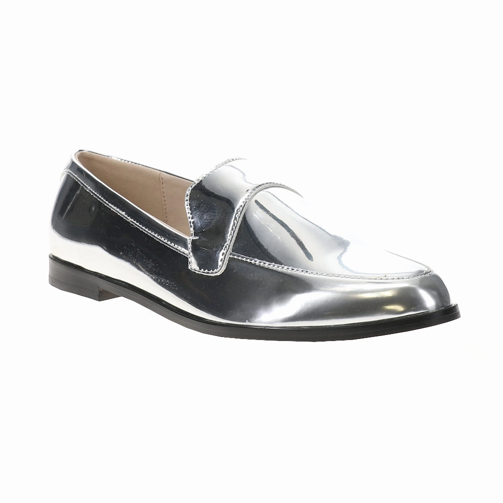 Comfort Heel Pain Relief Olivia Metallic Slip On Loafers