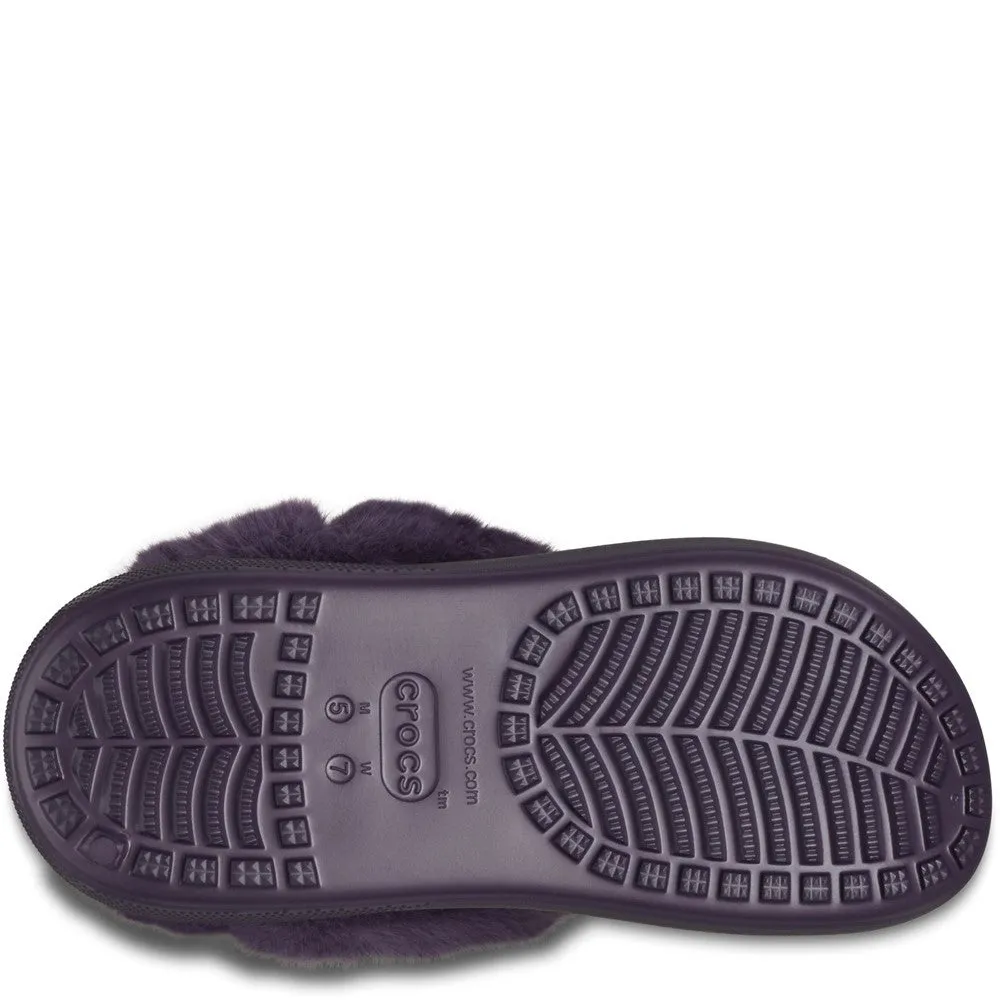 Crocs Unisex Furever Crush Clog Canvas Shoes Memory Foam