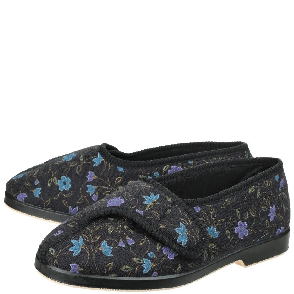 Gbs Wilma Ladies Wide Fit Slipper Lightweight Shoes