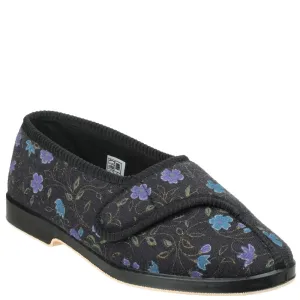 Gbs Wilma Ladies Wide Fit Slipper Unisex Shoes Easy On Off
