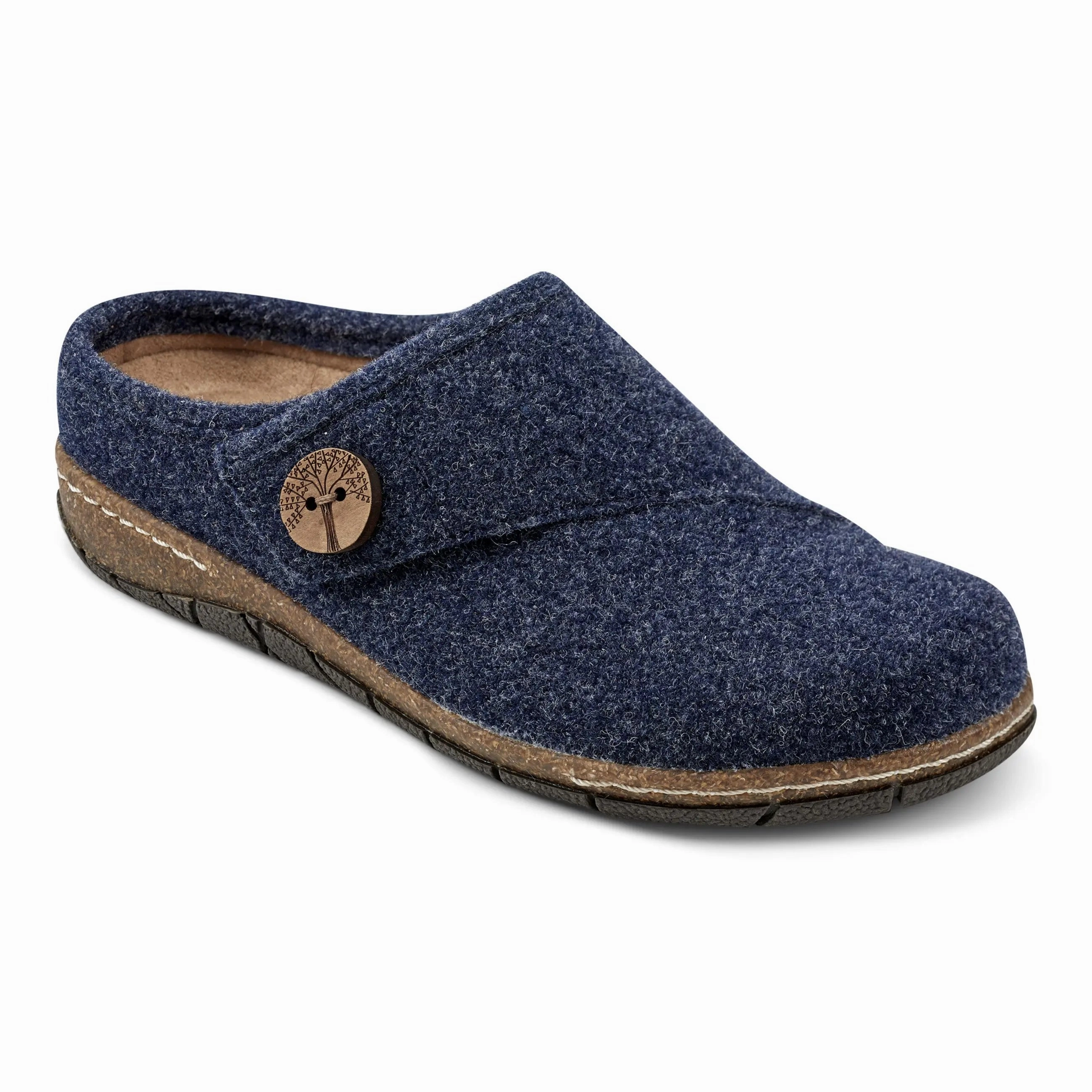 Ezra Round Toe Casual Slip-On Flat Clogs Travel Footwear Easy On Off