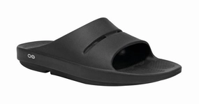 Oofos Ooahh Slide | Black Waterproof Durable
