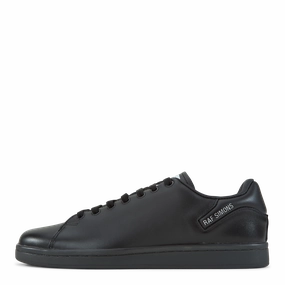 Orion Brushed Black Leather Shoes Secure Fit