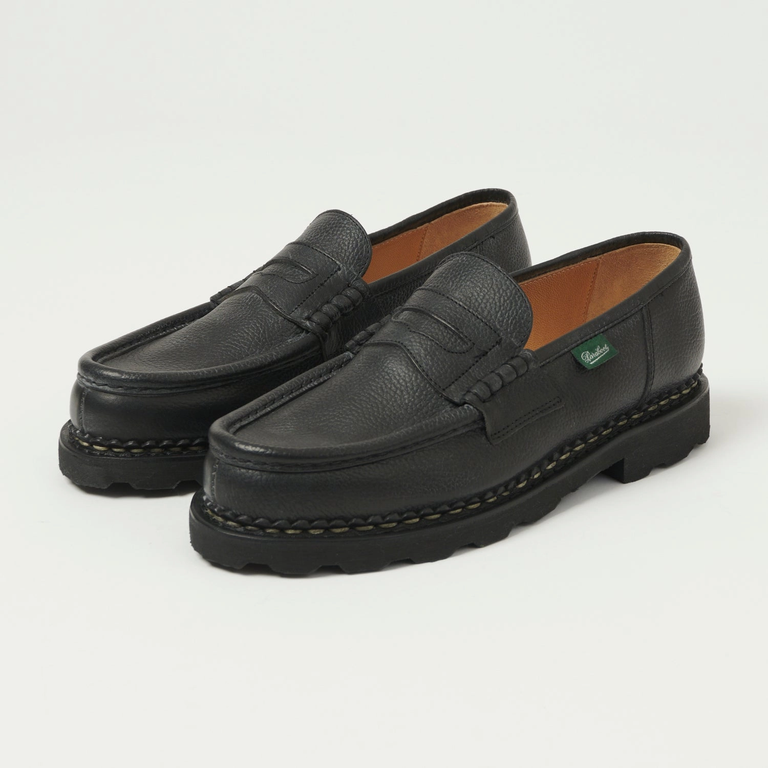 Paraboot Reims Marche Loafer - Black Grain Noir Easy Clean