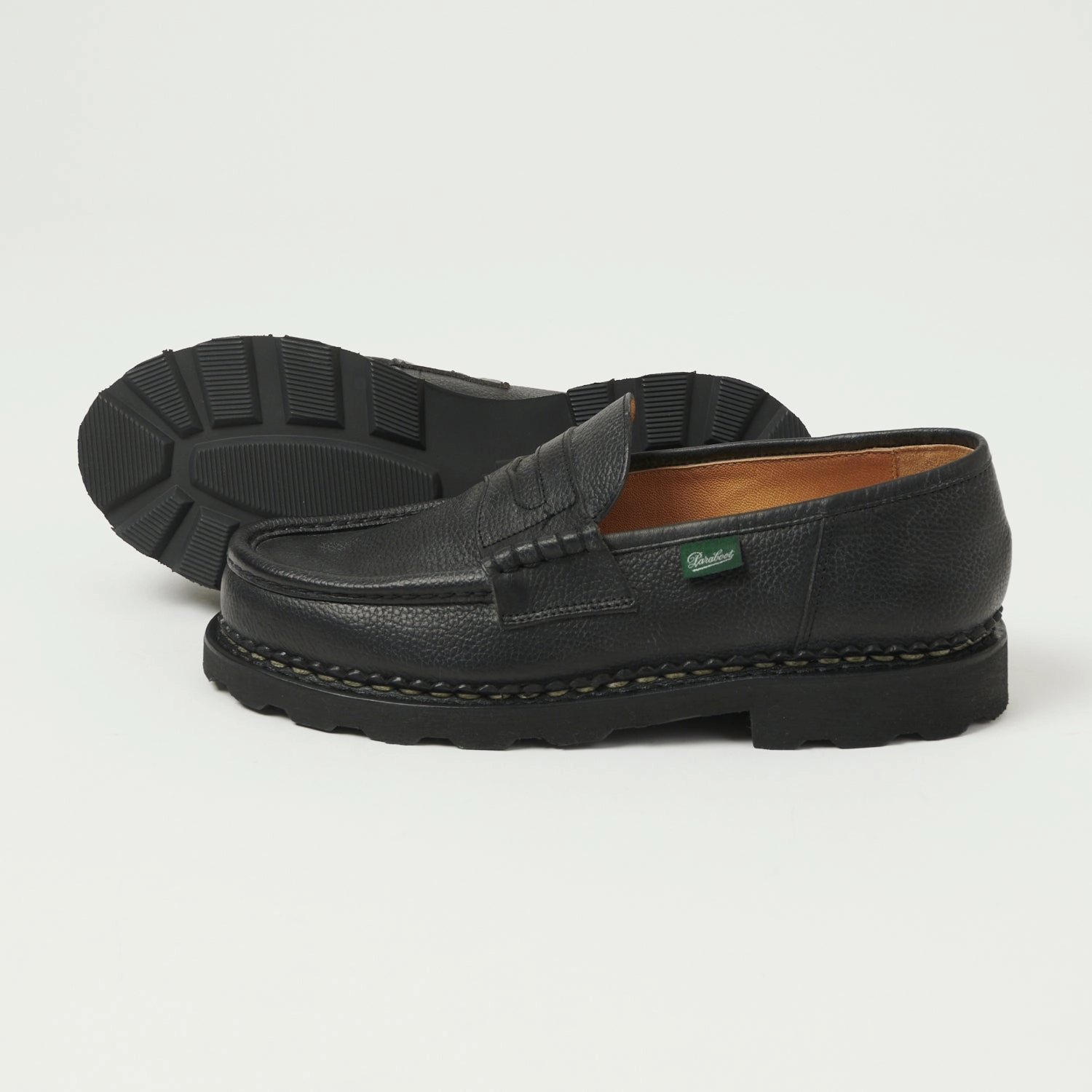 Paraboot Reims Marche Loafer - Black Grain Noir Comfort Shoes Canvas Shoes