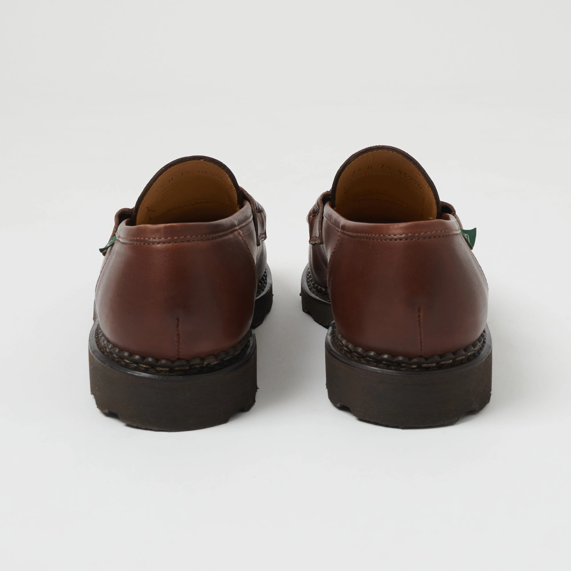 Flat Feet Shoes Canvas Shoes Paraboot Reims Marche Loafer - Brown Lisse Marron