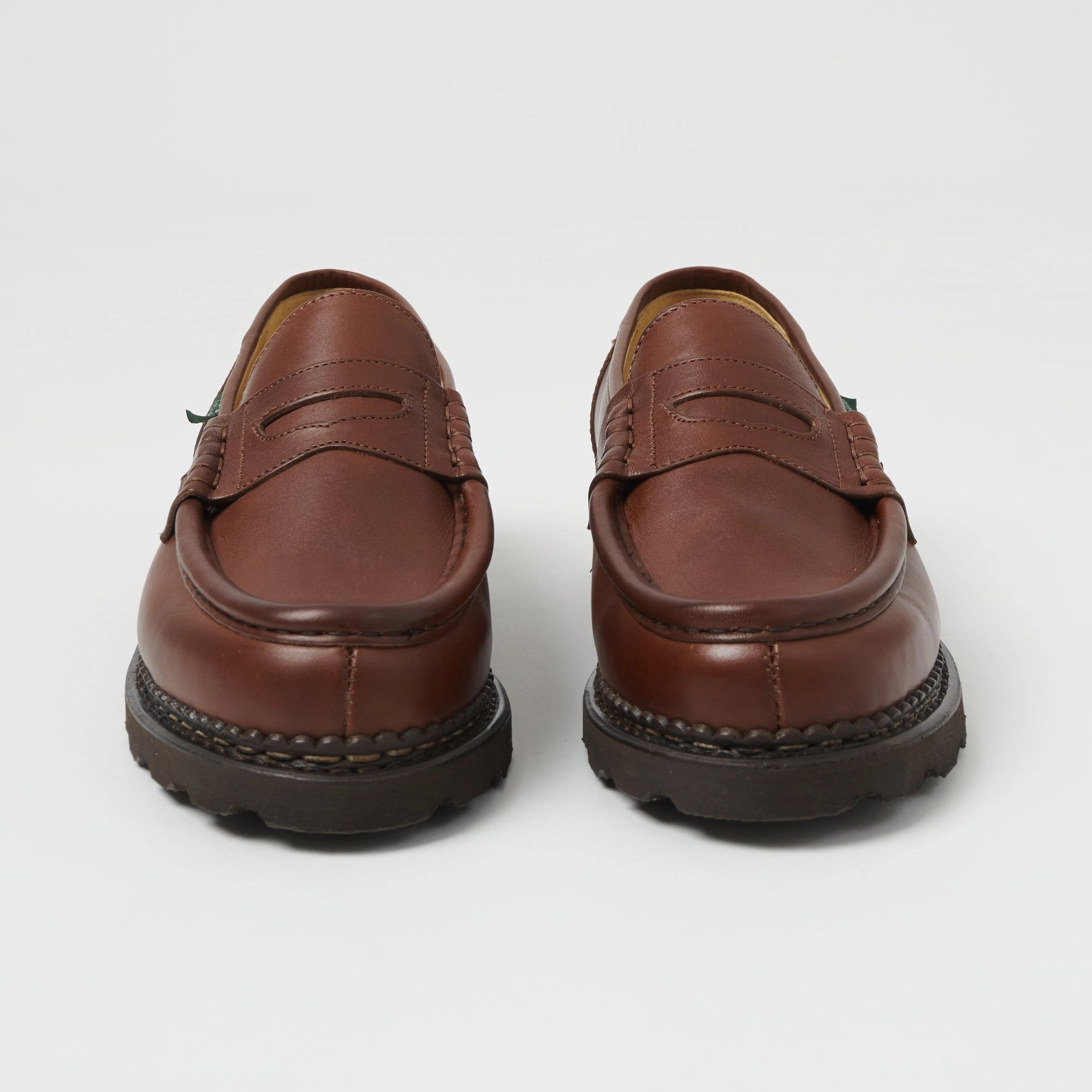 Rugged Leather Shoes Paraboot Reims Marche Loafer - Brown Lisse Marron