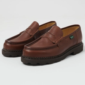 Paraboot Reims Marche Loafer - Brown Lisse Marron Easy On Off Relaxed Fit Footwear