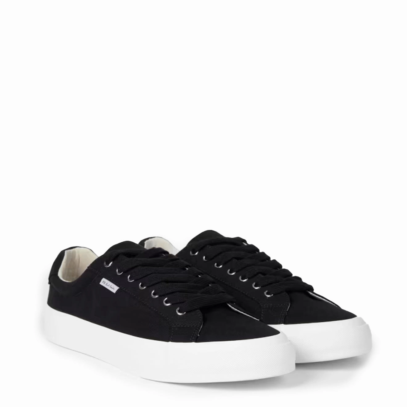 Recycled Materials Sustainable Shoes Paul Smith Amos Canvas Trainers Black