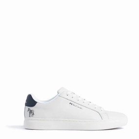 Paul Smith Rex Zebra Trainers White Leather Everyday Footwear
