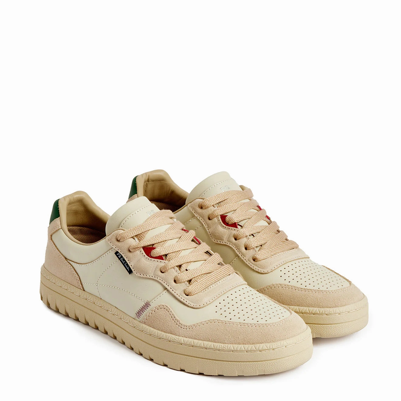 Paul Smith Shoe Ellis White Green Tab White Versatile Style