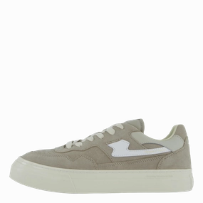 Travel Ready Stylish Footwear Pearl S-Strike Suede Lt Grey & White