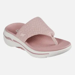 Supportive Functional Footwear Skechers Go Walk Arch Fit Women'S Lifestyle Slippers  Pink