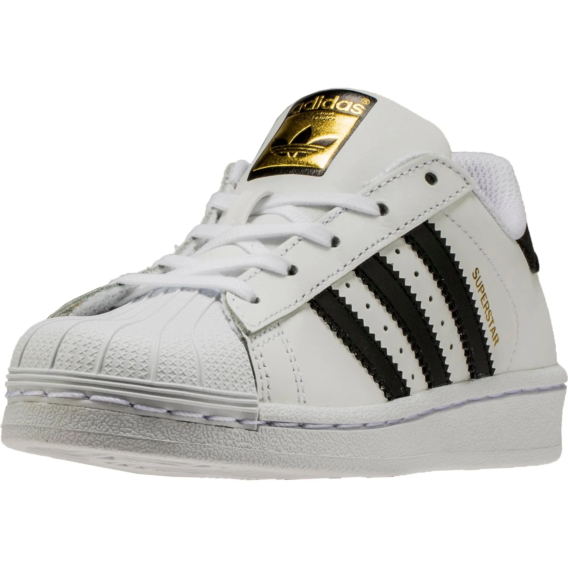 Travel Ready Orthotic Friendly Superstar Preschool Lifestyle Shoe - White/Black