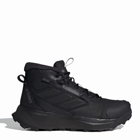 Machine Washable Adidas Terrex Winter Leather Mid Cut Boots Core Black / Core Black / Grey Four