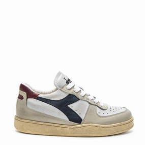 Diadora Mi Basket Low Used Gray Pelican Comfortable Footwear Eco Friendly