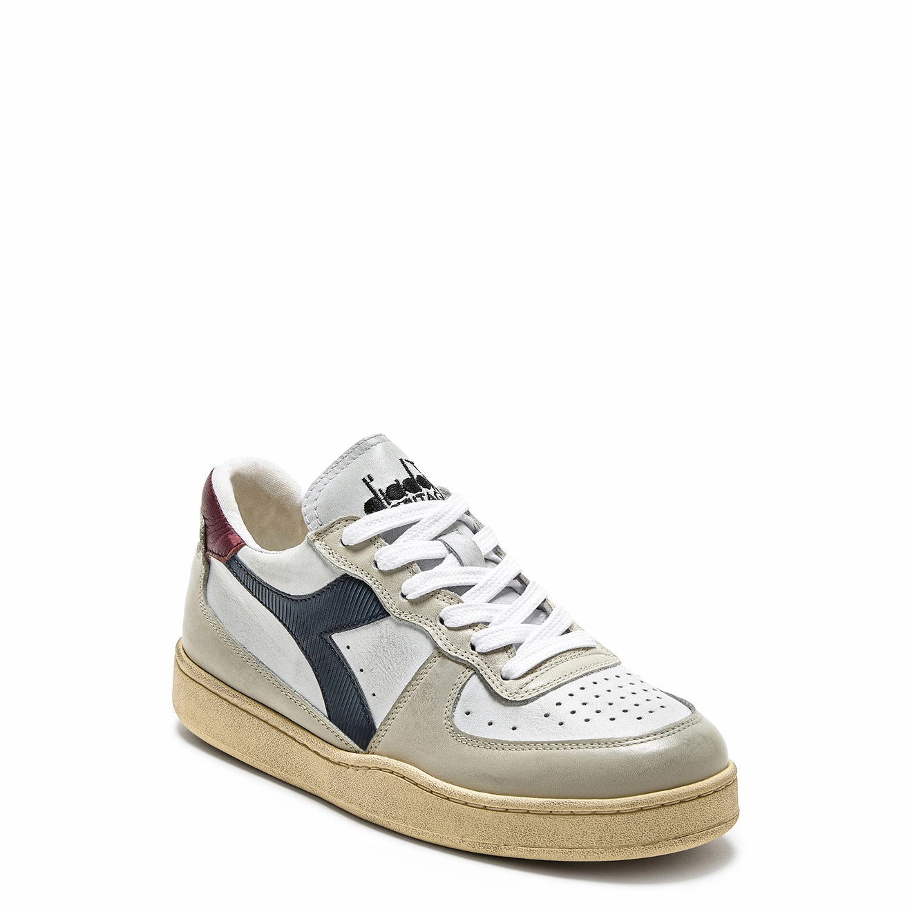 Diadora Mi Basket Low Used Gray Pelican Rugged Water Resistant