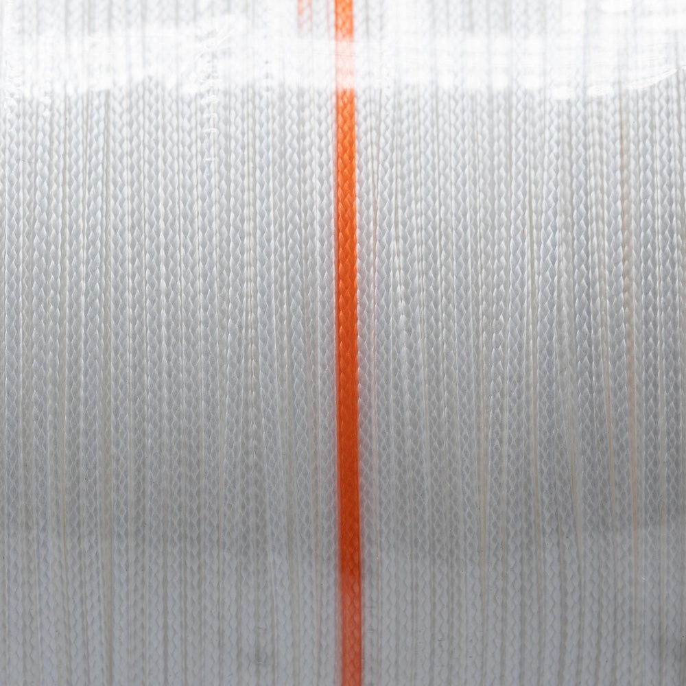 Phenix Feather 16X Hollow Braid Filler Spools - White w/Orange & Green Markings