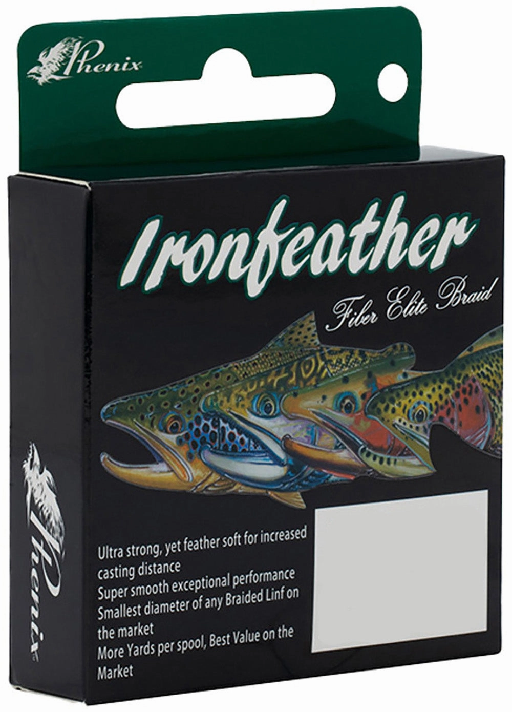 Phenix Ironfeather Fiber Elite Braided Trout Line - Low-Vis Green