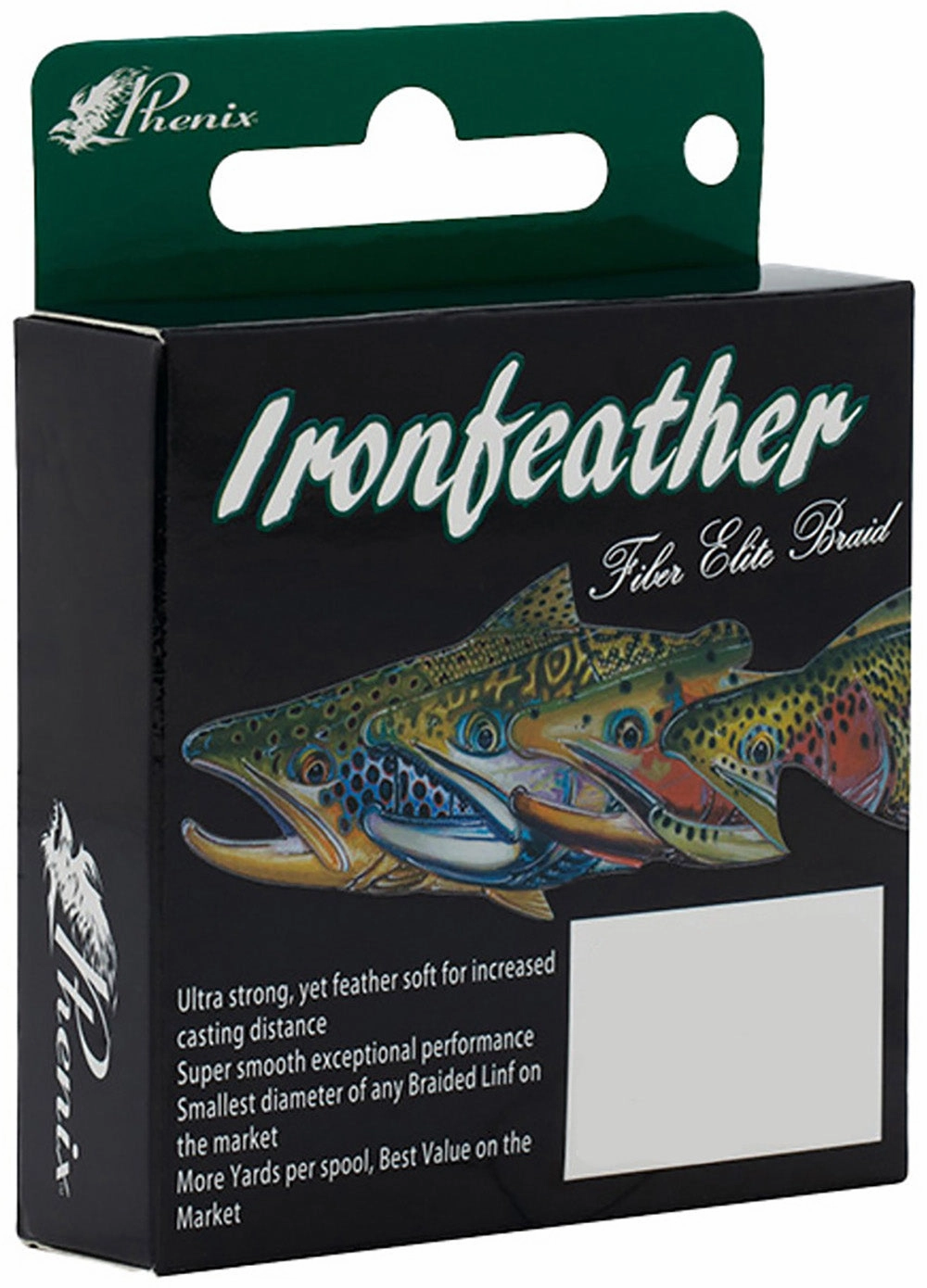 Phenix Ironfeather Fiber Elite Braided Trout Line - Low-Vis Green