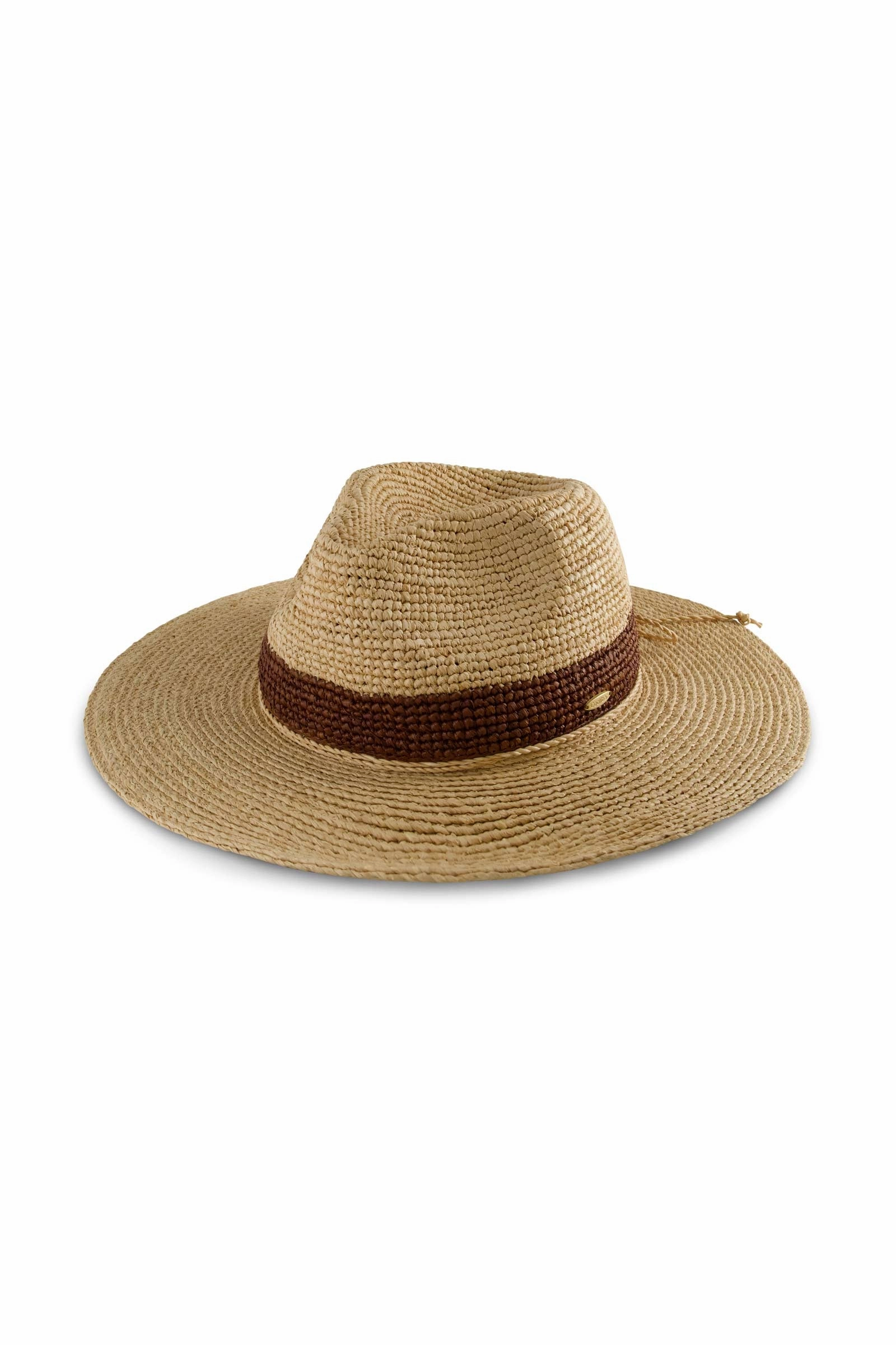 Playa Crochet Raffia Fedora | Natural