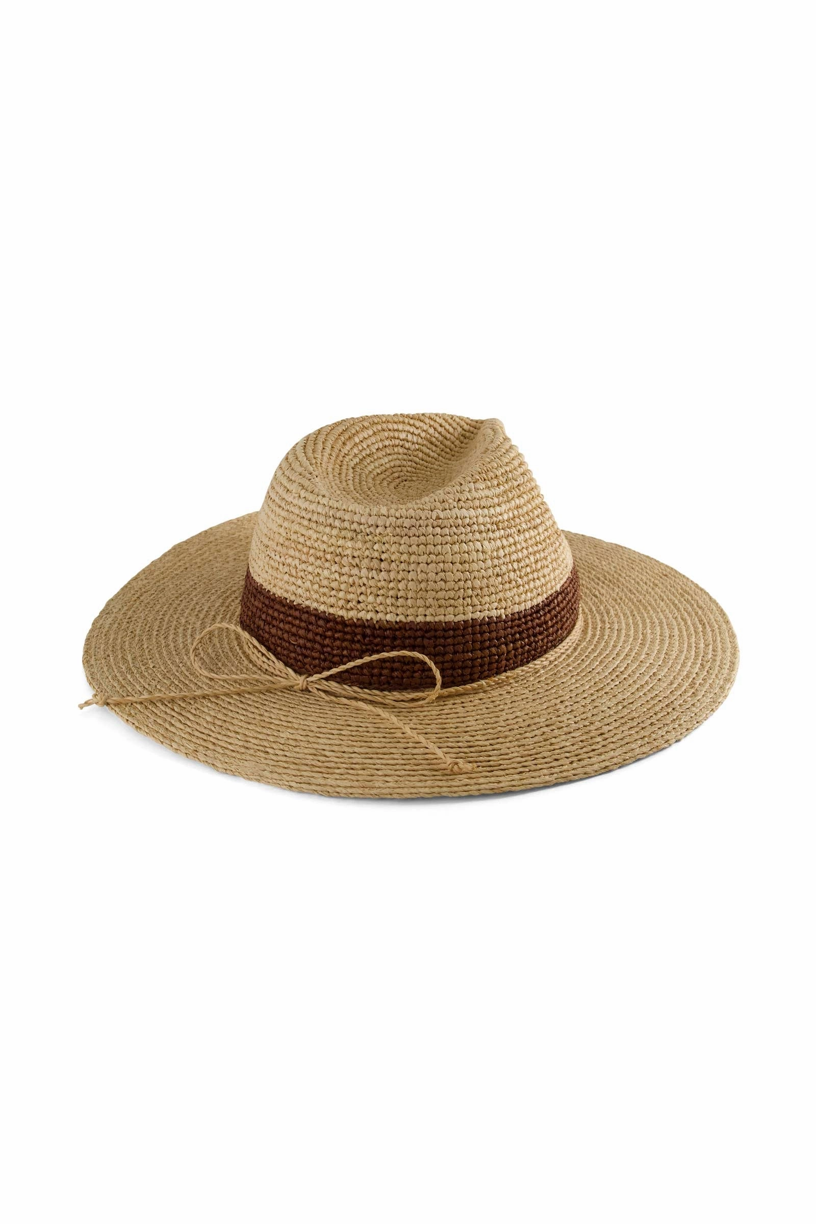 Playa Crochet Raffia Fedora | Natural