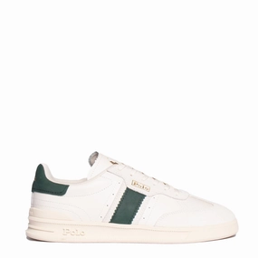 Polo Ralph Lauren Aera Trainers Low Top Lace White / Green All Weather