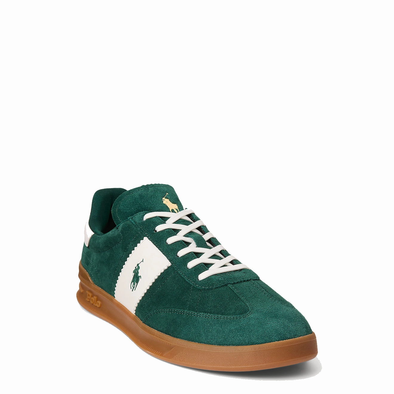 Streetwear Footwear Polo Ralph Lauren Heritage Aera Suede Trainer Forest / Off White